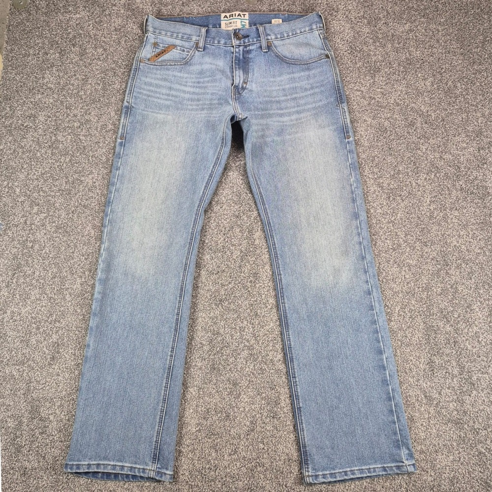 Ariat M7 Slim Fit Straight Leg Jean Mens 32x32 Blue Denim Western Cowboy